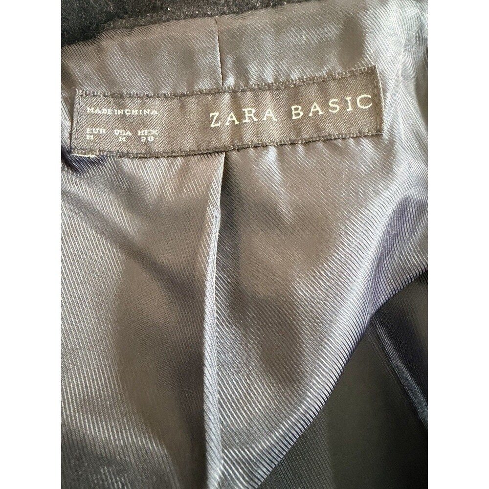 Zara Women’s Wool double breasted Overcoat M Timeless Equestrian Preppy Academia - Picture 3 of 7